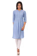 Blue Cotton Straight Kurta image number 0