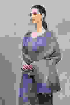 Blue Polyester Yarndyed Straight Suit Set image number 7