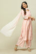 Light Pink Cotton Blend Woven Straight Kurta Suit Set image number 0