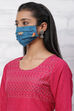 Maroon Viscose Rayon Face Mask image number 1