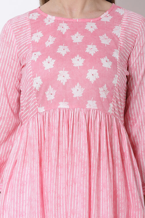 Pink Viscose Indie Top image number 1