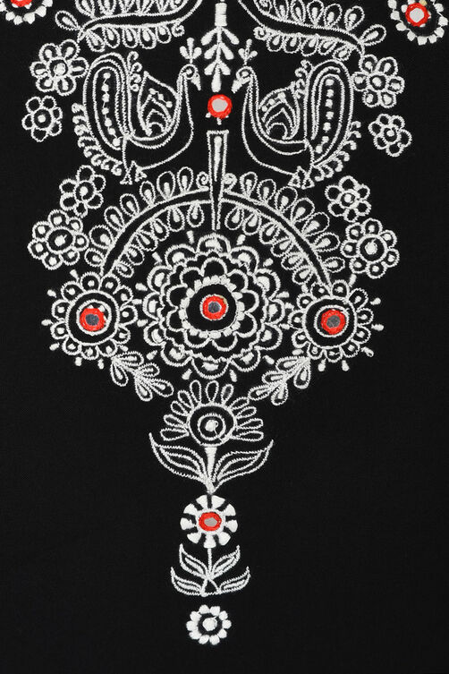 Black Straight Viscose Kurta image number 1