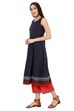 Black Kalidar Cotton Kurta image number 2
