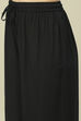 Black LIVA Woven Straight Kurta Suit Set image number 2