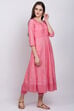 Pink Cotton Anarkali Kurta image number 3