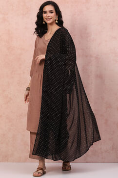 Black Art Silk Dupatta image number 0