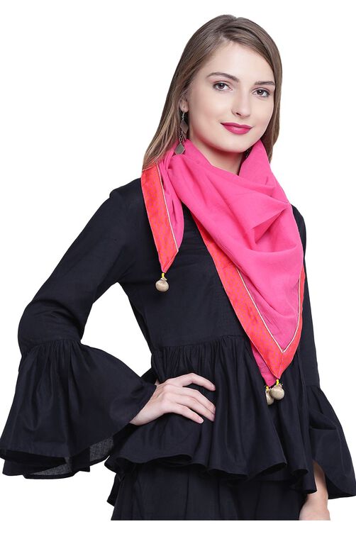 Pink Cotton Scarf image number 1
