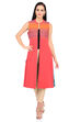 Coral Straight Cotton Kurta image number 0