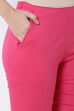 Pink Poly Lycra Slim Pants image number 1