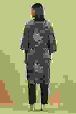 Black Viscose Rayon Printed Straight Kurta image number 3