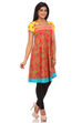 Yellow Cotton Flared Kurta image number 2
