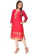 Magenta Straight Chiffon Kurta image number 1