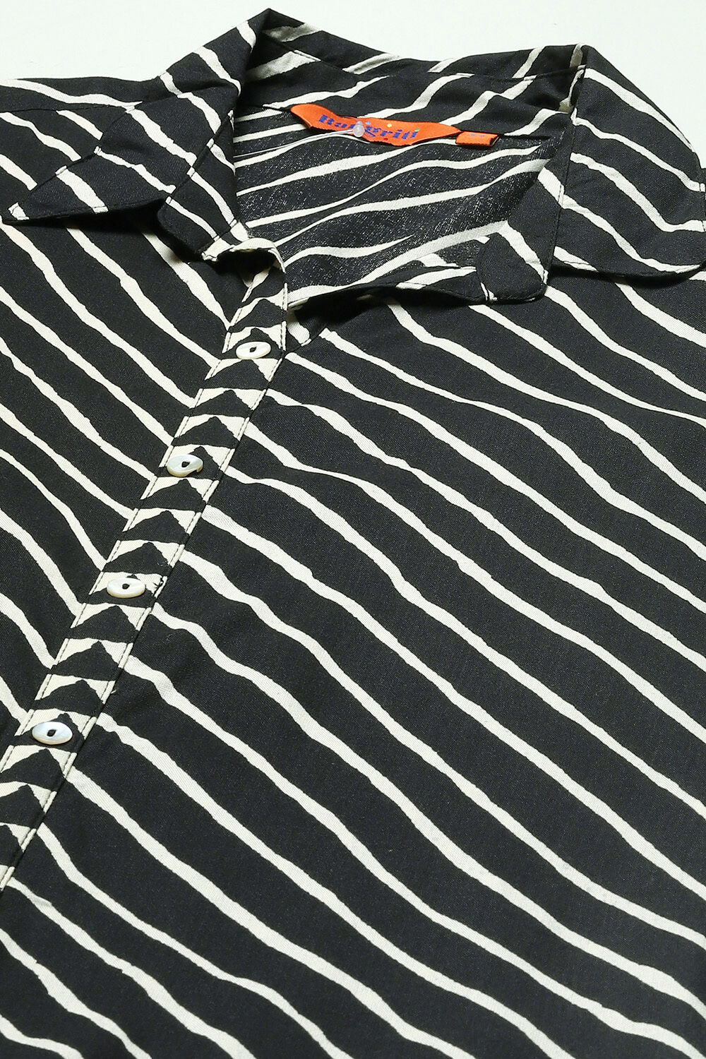 Red Striped Straight Kurta Set image number 1