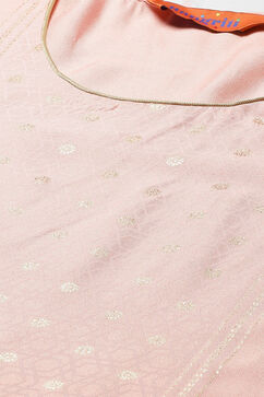 Peach LIVA Straight Kurta image number 1