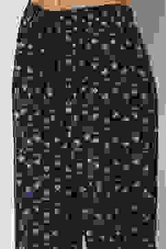 Indigo Cotton Printed Regular Pants image number 1