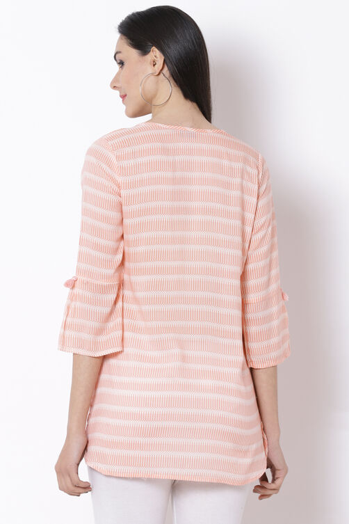 Peach Viscose Indie Top image number 4