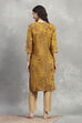 Yellow Viscose Blend Printed Straight Kurta image number 3