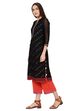 Black Straight Viscose Rayon Kurta image number 2