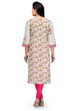 White Cotton Straight Kurta image number 3
