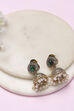 Green Brass Jhumka image number 0