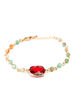 Multicolor Glass Faceted Beads Bracelet image number 1