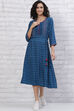 Indigo LIVA Straight Kurta image number 0