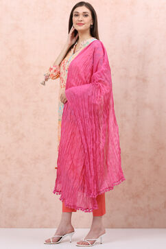 Fuschia Cotton Stole image number 2