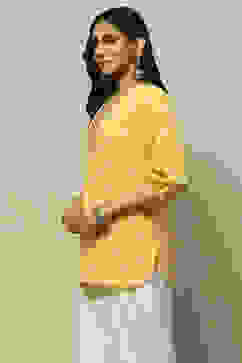 Mustard Yellow Rayon Indie Top image number 2