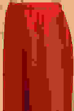 Red Polyester Solid Straight Kurta Pants Set image number 2