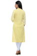 Light Yellow Cotton Straight Kurta image number 2
