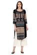 Black Straight Viscose Rayon Kurta image number 0