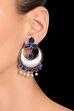Blue Metal Brass Earrings image number 0