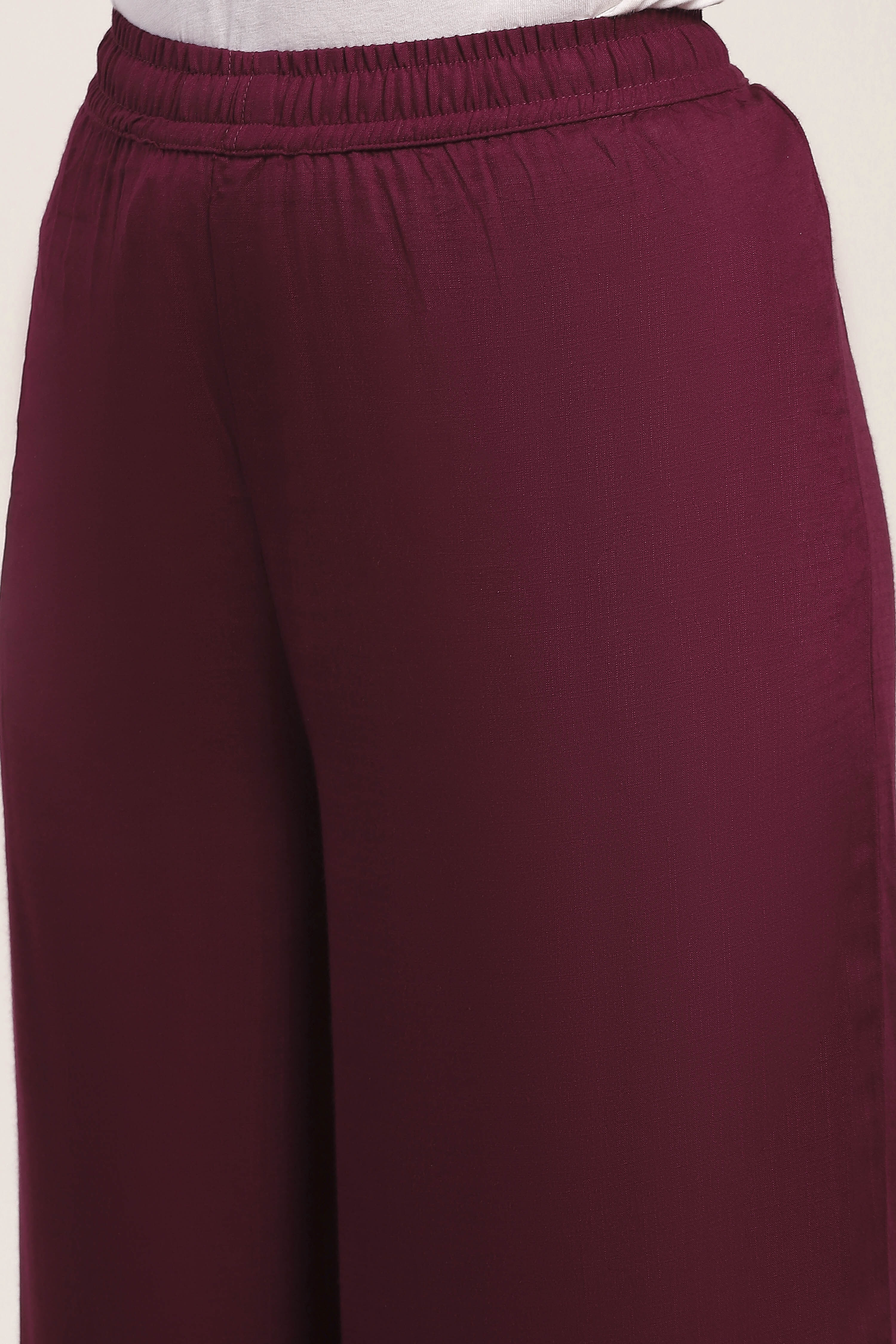 Pink Viscose Polyester Viscose Rayon Kurta Pants Set image number 2