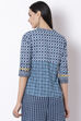 Indigo Cotton Flared Indie Top image number 5