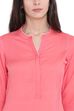 Peach Cotton Straight Kurta image number 1