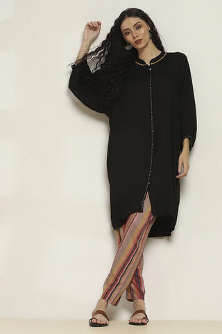 Rangriti Rayon Kurta Set in Black