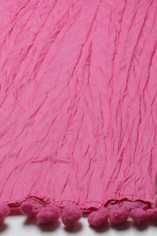 Fuschia Cotton Stole image number 1