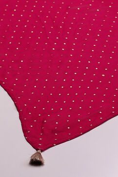 Fuchsia Art Silk Dupatta image number 1