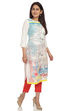White Straight Cotton Kurta image number 2