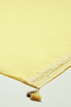Yellow Woven Dupatta image number 1