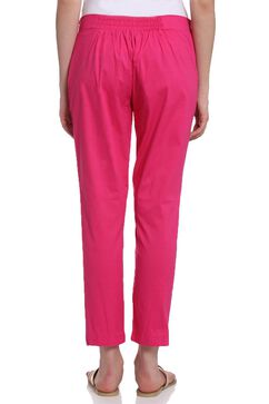 Pink Cotton Fusion Pants image number 4