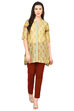 Beige Straight Polyester Kurta image number 1