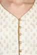 Off White Kalidar Cotton Kurta image number 1