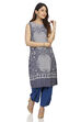 Blue Viscose A-Line Kurta image number 0