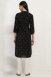 Black Cotton Straight Kurta image number 3