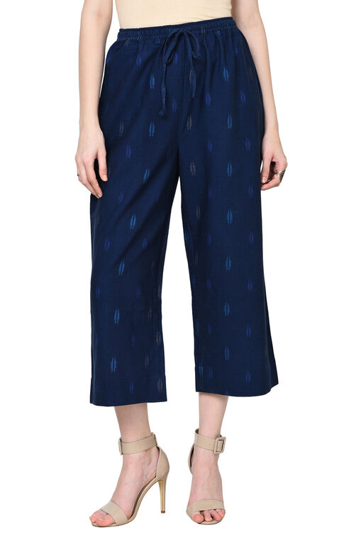 Indigo Cotton Fusion Pants image number 0