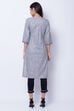 Pink Poly Cotton Straight Kurta image number 4