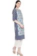 Indigo Rayon Straight Kurta image number 3