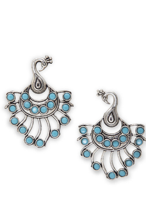 Turquoise Metal Brass Earring image number 0