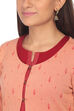 Peach Straight Poly Cotton Kurta image number 1